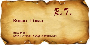 Ruman Tímea névjegykártya