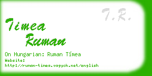 timea ruman business card